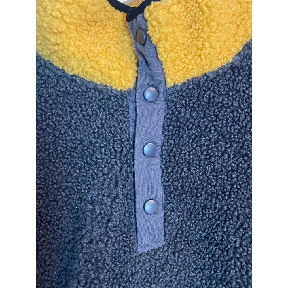 Dutch Bros Coffee Fleece Pullover Smiley‎ Face Sherpa Jacket Women's Medium